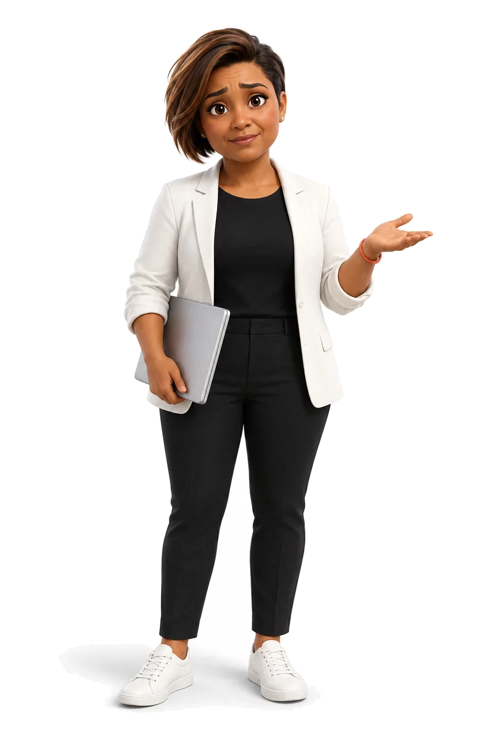 An illustrated the business owner explains good questions. useful software..