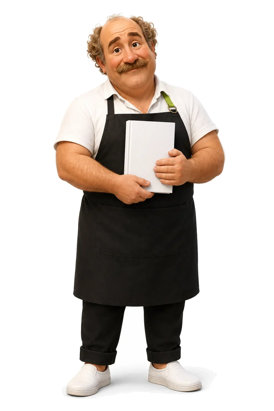 An illustrated the store owner explains websites.