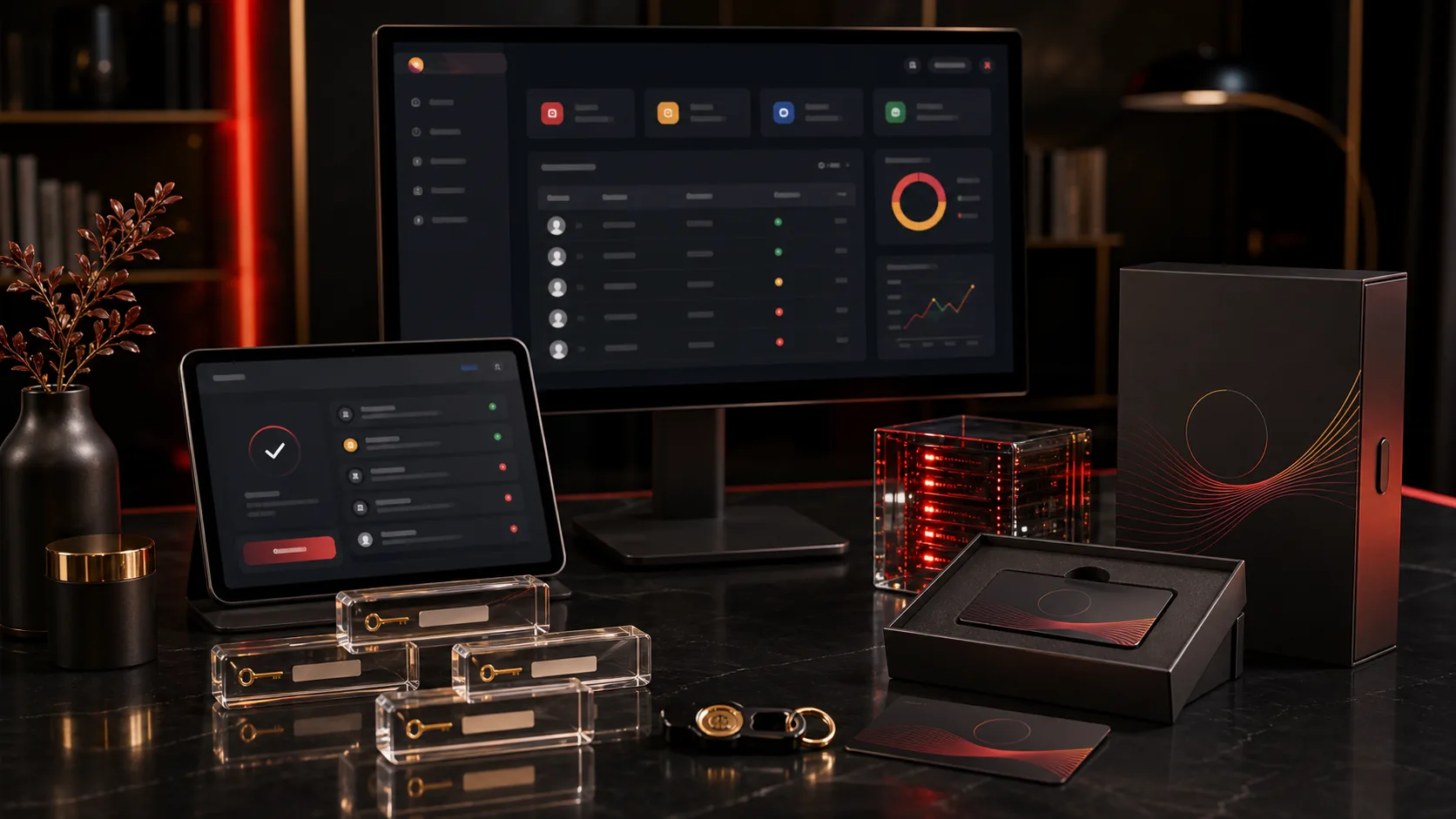 Licensed sellable desktop product with activation keys, license panel, product packaging, and update server cues.