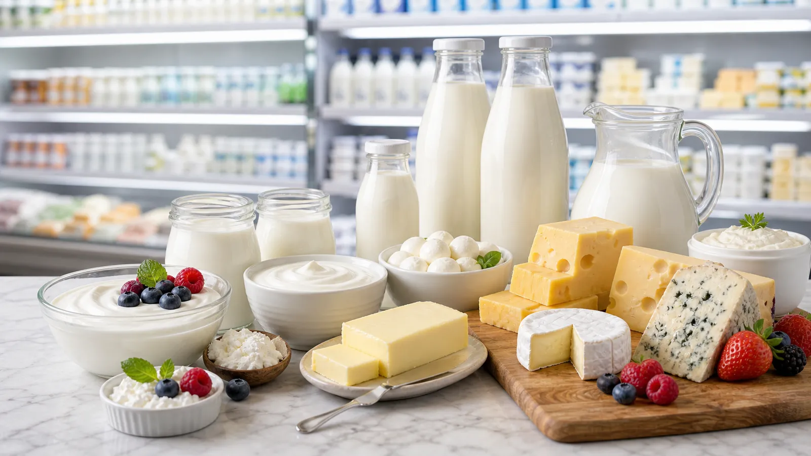 Dairy, Cheese & Eggs — inside the room