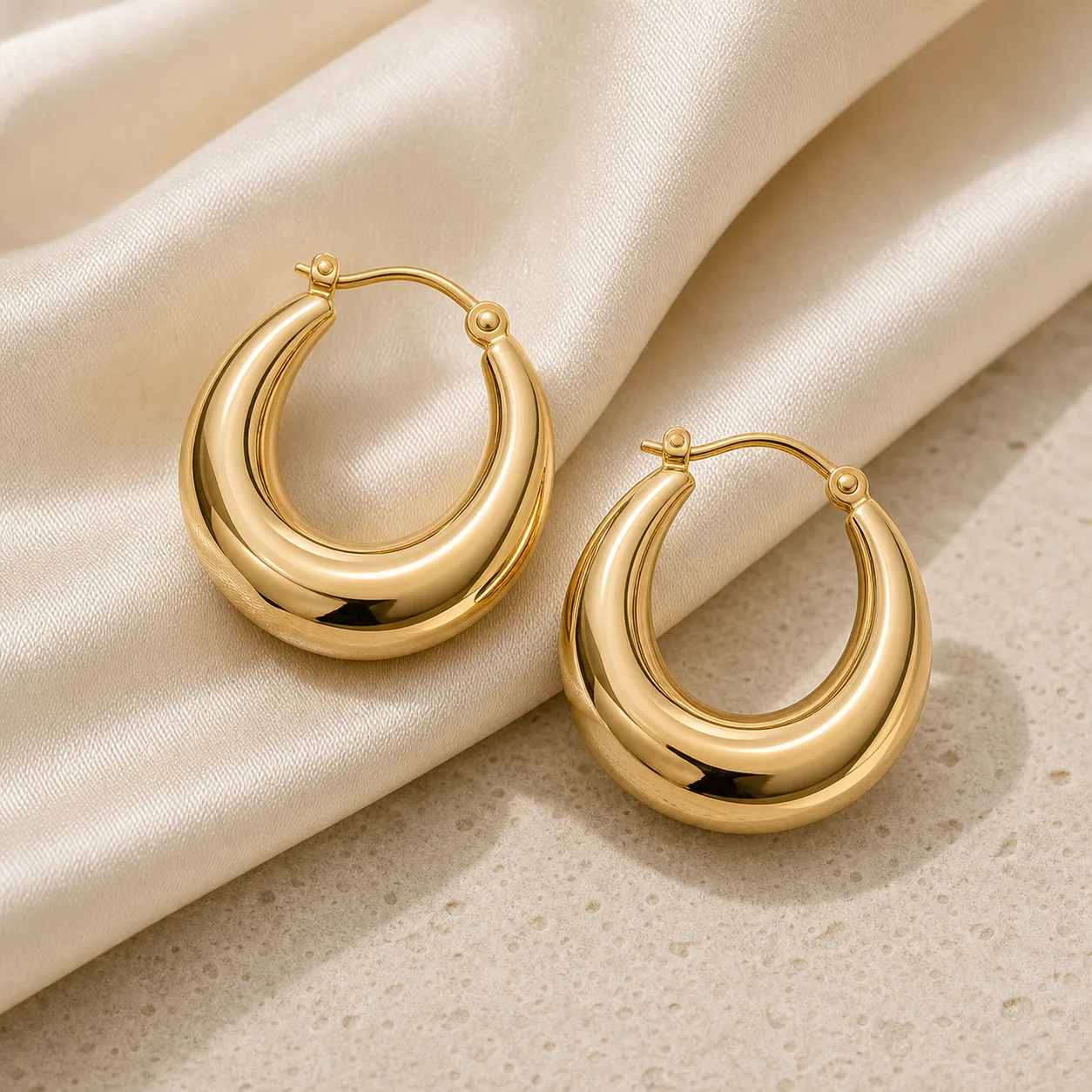 The Halo Gold Hoop Earrings