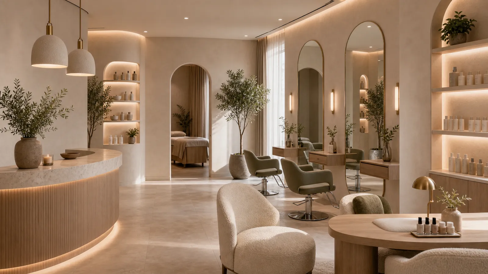 Quiet candle-lit lounge