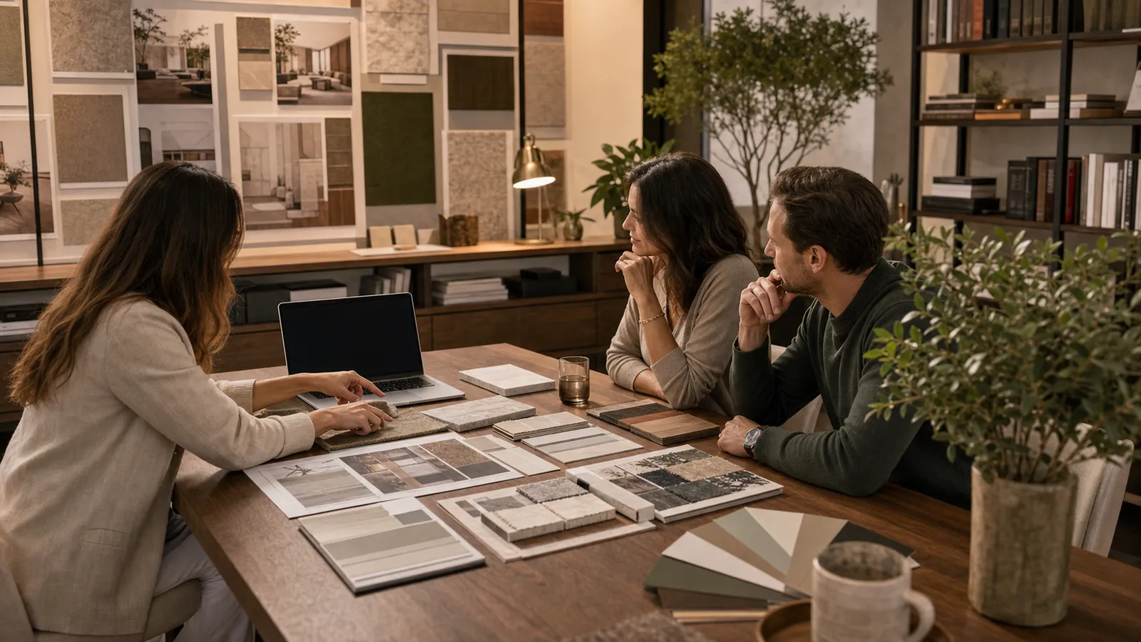 Client consultation at the table