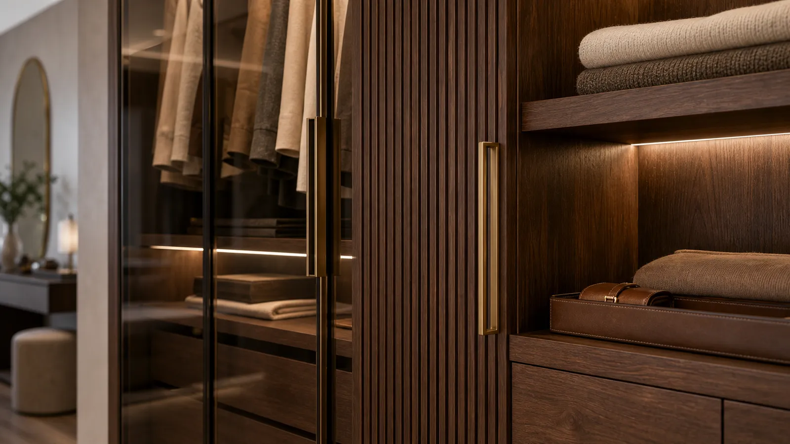 Hand-fit oak joinery detail