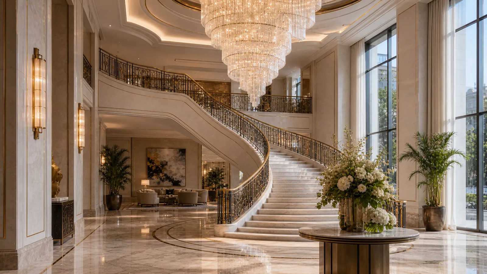 Grand lobby staircase