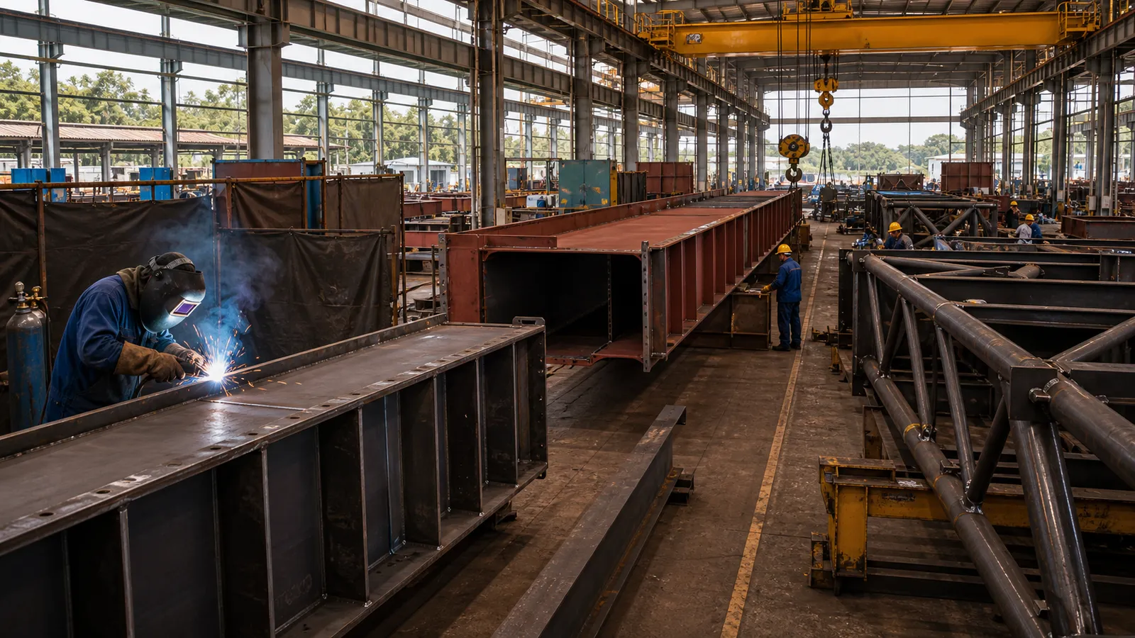 Meridian's steel fabrication yard