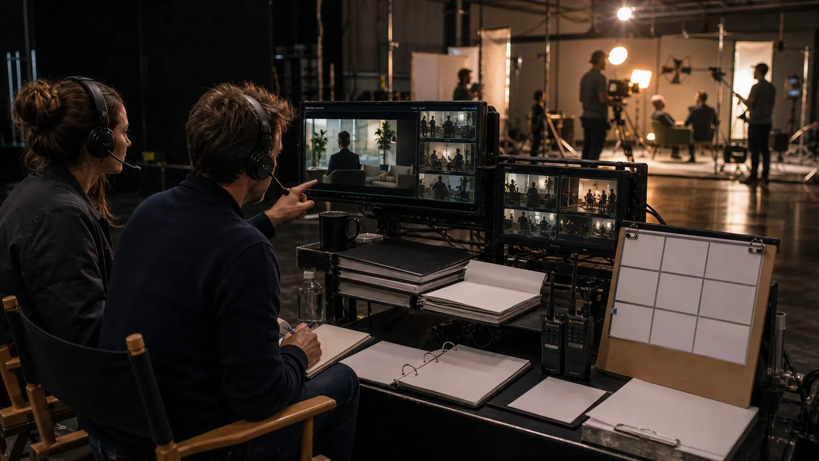 A director at the video village