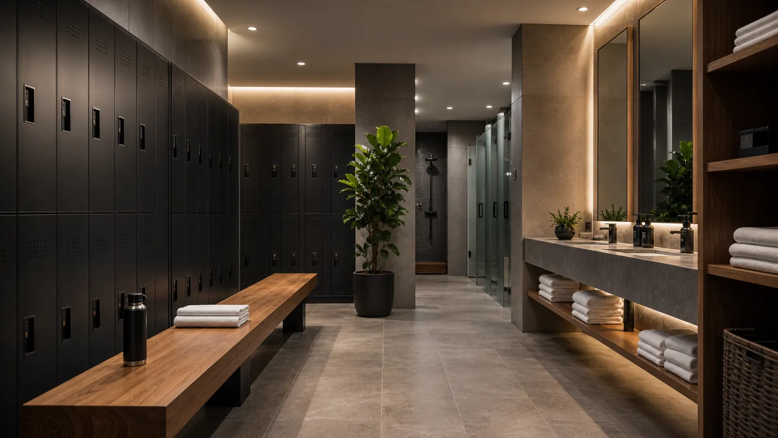 Locker Rooms at SOMA — Towels · steam · everything stocked