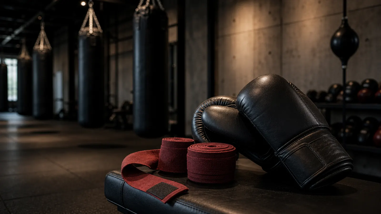 House gloves, oxblood wraps