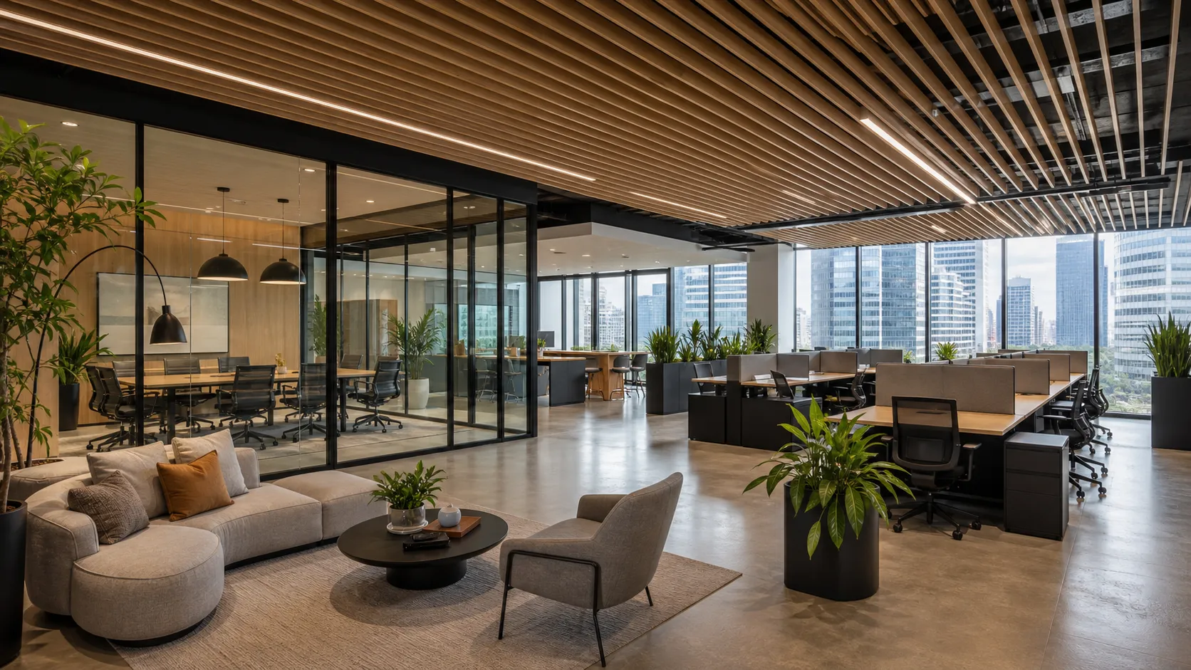 The Offices at Vespera Exchange, a column-free Grade-A floor with full-height glazing