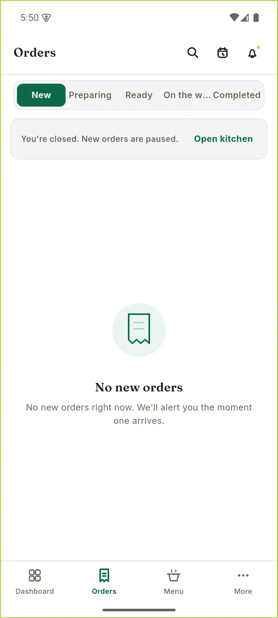 Order Management in the Mr Rasoi seller app